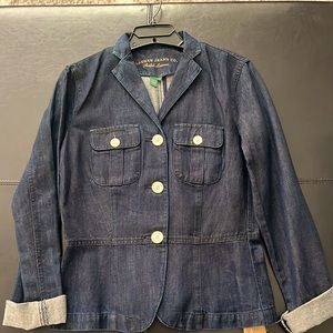 Ralph Lauren brand new dark blue Jean blazer Size small